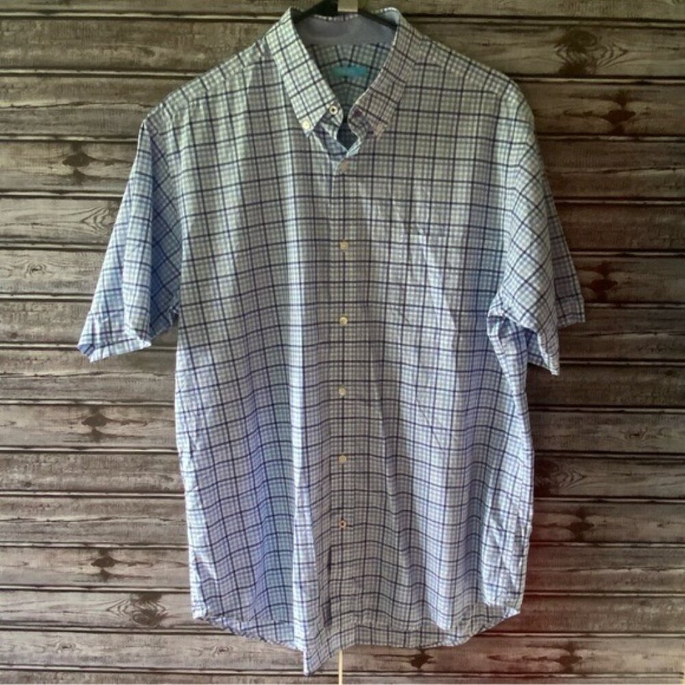 J. McLaughlin Men's Short-Sleeved Button-Down Shirt Size L